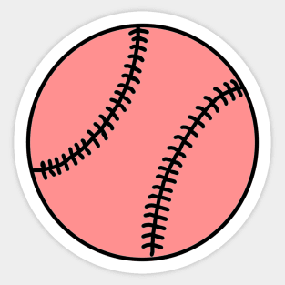 Light Red Baseball Ball - Doodle Sticker